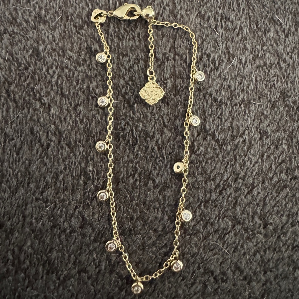 Kendra Scott Gold Bracelet with Crystal Accents